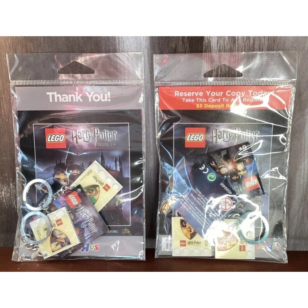 Toys R US 2010 Lego Harry Potter Promo Key Chains Complete Set Sealed In Package